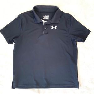 Under Armour Boys Short Sleeve Polo Shirt Black XL